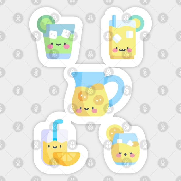 Cute lemonade - Kawaii lemonade - Lemonade squad Sticker by Kuro